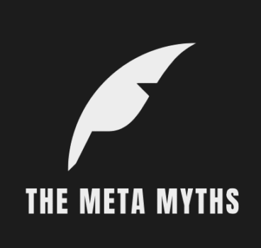 themetamyths website logo in black and white color