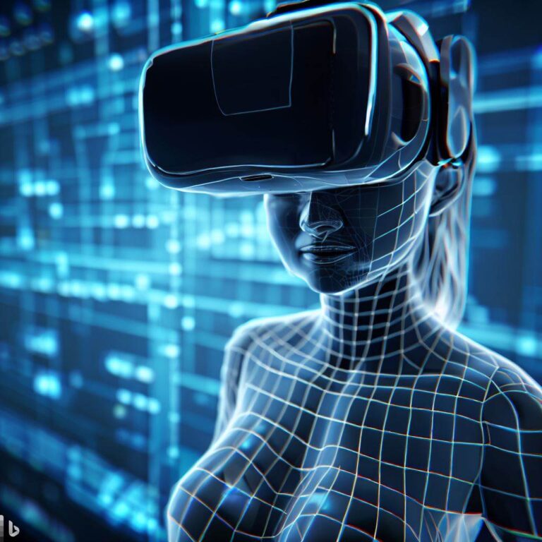 AR vs VR, metaverse female with AR Eyeware