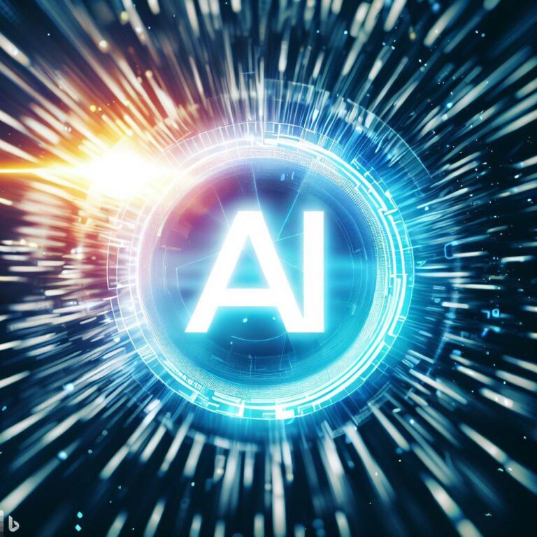 AI written in circle in sci-fi style, ai impact on job market