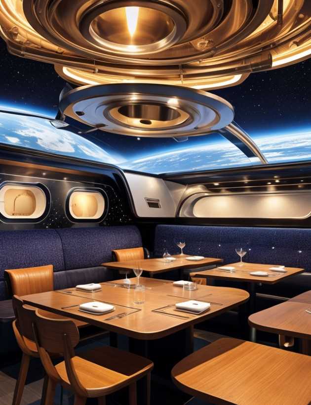 Restaurant in space.Design and Structure