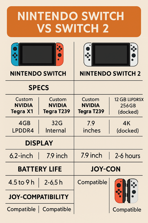 switch 2 and switch 1 infographic image 