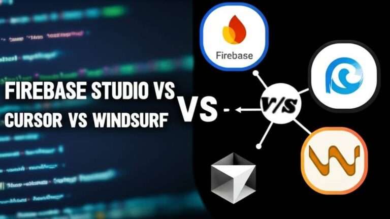 firebase vs cursor vs windsurf written on image and coding background