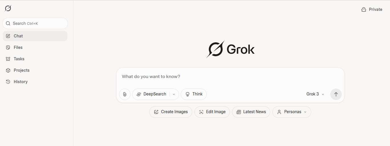 grok chat interface
