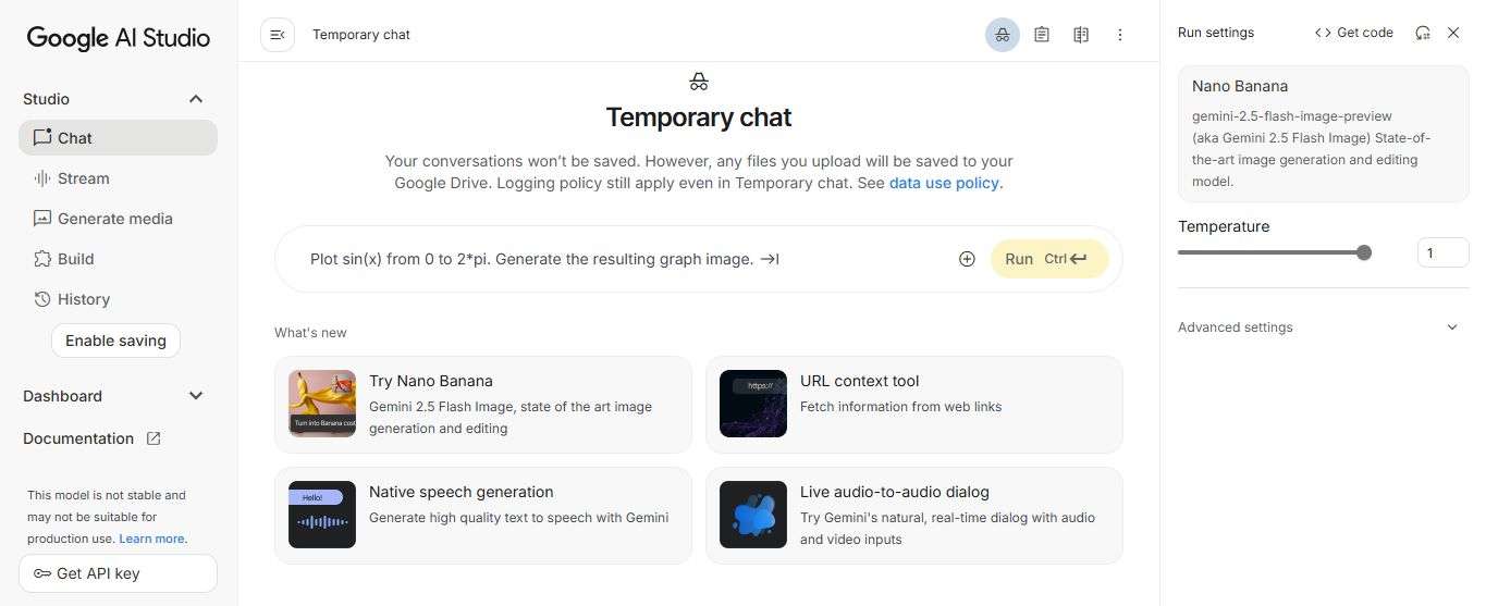 nano banana in google ai studio
