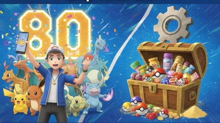 level 80 thumbnail of Pokémon go game with some Pokémon group