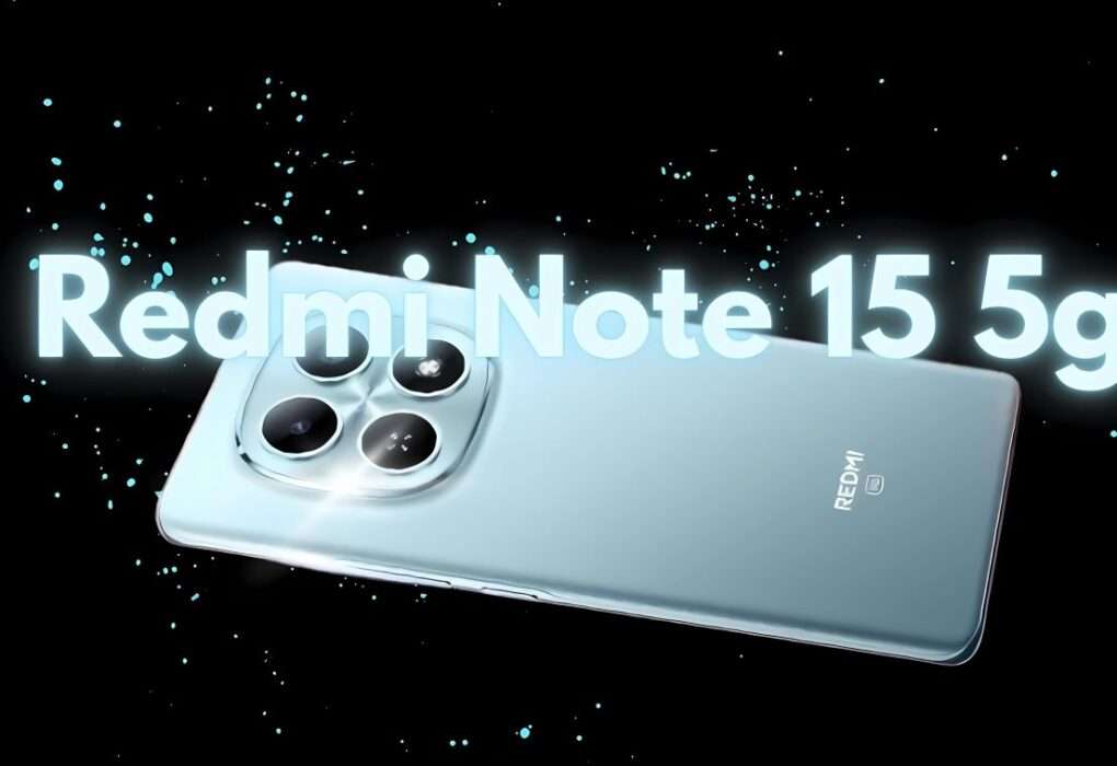 blue color Redmi note 15 5g overlay on blue phone